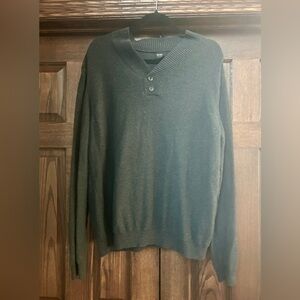 Hugo Boss Dark Green V-Neck Sweater